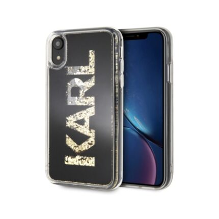 Karl Lagerfeld logo Glitter kaitseümbris iPhone XR