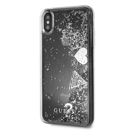 Guess iPhone XR Glitter Charms hõbedane kaitseümbris
