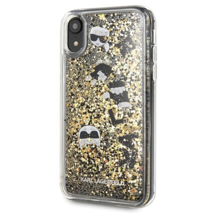 Karl Lagerfeld black & gold iPhone XR Glitter kaitseümbris